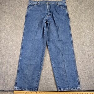 Wrangler Carpenter Jeans Mens 40x32 Blue Relaxed‎ Fit Hammer Loop 94LSWVD